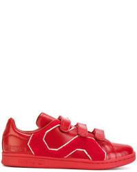 Baskets rouges Adidas By Raf Simons