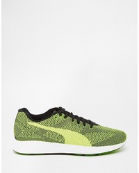 Baskets tressées olive Puma