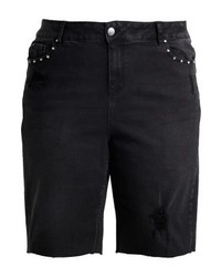 Bermuda en denim noir New Look