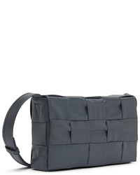 Besace en cuir gris foncé Bottega Veneta