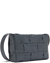 Besace en cuir gris foncé Bottega Veneta