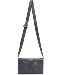 Besace en cuir gris foncé Bottega Veneta