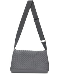 Besace en cuir gris foncé Bottega Veneta