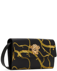 Besace en cuir noire Versace