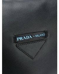 Besace en cuir noire Prada