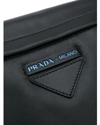 Besace en cuir noire Prada