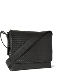 Besace en cuir noire Bottega Veneta