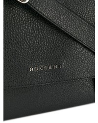 Besace en cuir noire Orciani