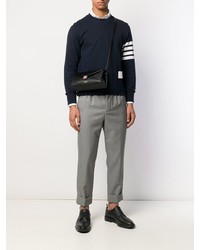 Besace en cuir noire Thom Browne