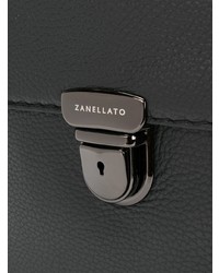 Besace en cuir noire Zanellato