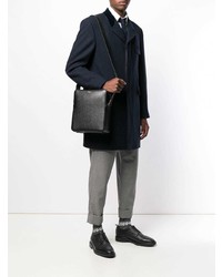 Besace en cuir noire Thom Browne