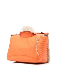 Besace en cuir orange Moschino