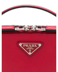 Besace en cuir rouge Prada