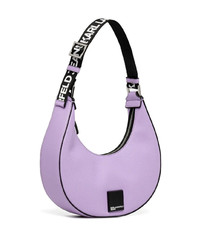 Besace en cuir violet clair