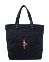 Besace en toile bleu marine Ralph Lauren