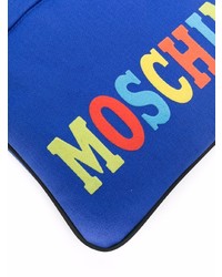 Besace en toile bleue Moschino