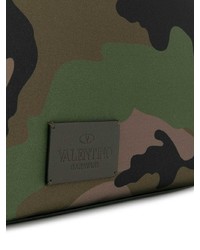 Besace en toile camouflage olive Valentino