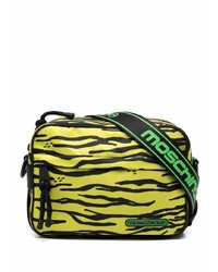 Besace en toile chartreuse Moschino