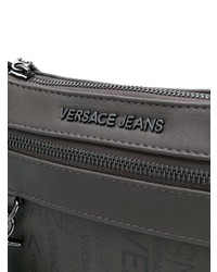 Besace en toile gris foncé Versace Jeans
