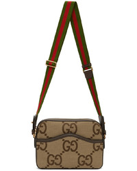 Besace en toile marron Gucci