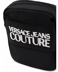 Besace en toile noire et blanche VERSACE JEANS COUTURE