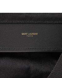 Besace en toile noire Saint Laurent