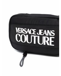 Besace en toile noire VERSACE JEANS COUTURE