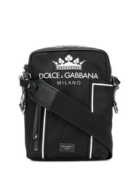 Besace en toile noire Dolce & Gabbana