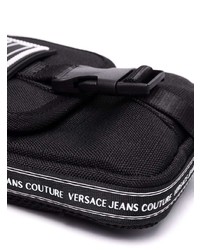 Besace en toile noire VERSACE JEANS COUTURE