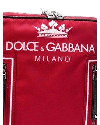 Besace en toile rouge Dolce & Gabbana