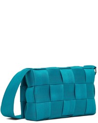 Besace en toile turquoise Bottega Veneta