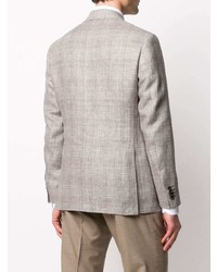 Blazer à carreaux beige Canali