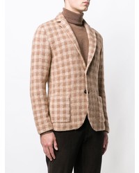 Blazer à carreaux beige Lardini