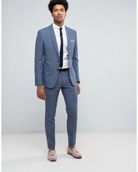 Blazer à carreaux bleu clair Farah