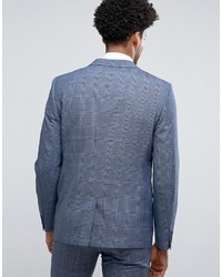 Blazer à carreaux bleu clair Farah