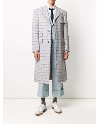 Blazer à carreaux bleu clair Thom Browne