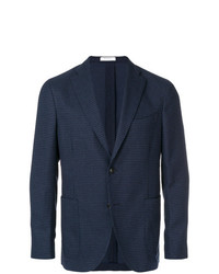 Blazer à carreaux bleu marine Boglioli