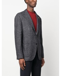 Blazer à carreaux bleu marine Lardini