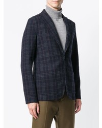 Blazer à carreaux bleu marine Tonello