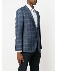 Blazer à carreaux bleu marine BOSS HUGO BOSS