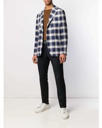 Blazer à carreaux bleu marine Tagliatore