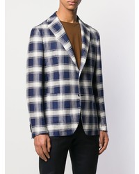 Blazer à carreaux bleu marine Tagliatore