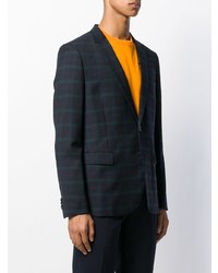 Blazer à carreaux bleu marine PS Paul Smith