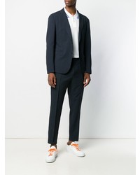 Blazer à carreaux bleu marine BOSS