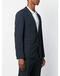 Blazer à carreaux bleu marine BOSS