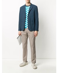 Blazer à carreaux bleu marine PS Paul Smith