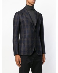 Blazer à carreaux bleu marine Tagliatore