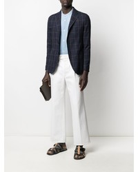 Blazer à carreaux bleu marine Tagliatore