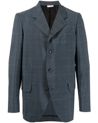 Blazer à carreaux bleu marine Comme des Garcons Homme Deux