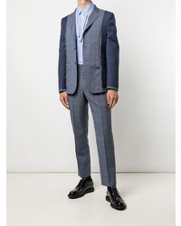 Blazer à carreaux bleu marine Comme des Garcons Homme Deux